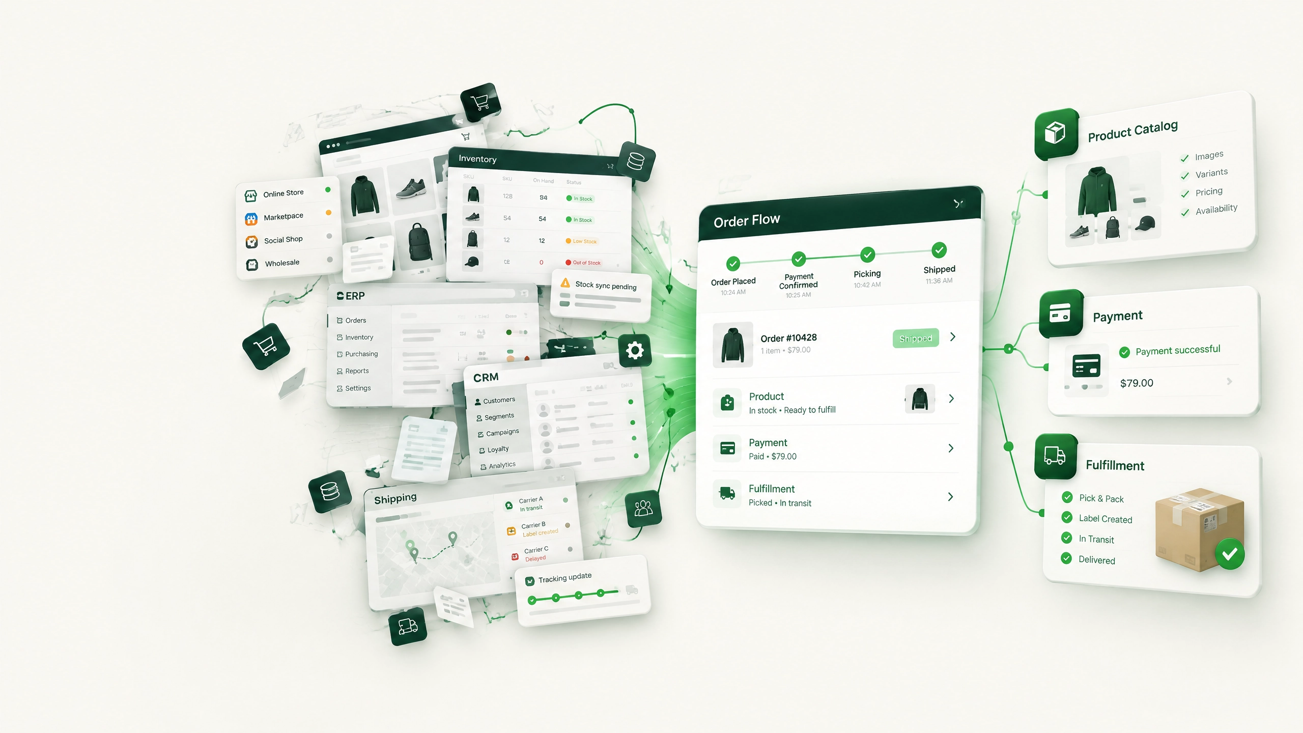 Commerce transformation from disconnected tools to a connected system